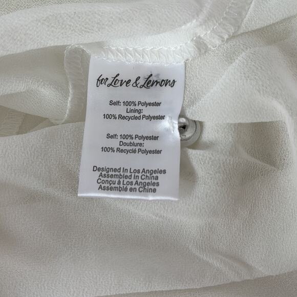 For Love & Lemons Madeline Lace Bustier Long Sleeve Maxi Gown Size XXS - Picture 12 of 12